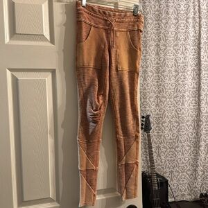 Free people movement yoga wear exercise comfort rustic orange legging